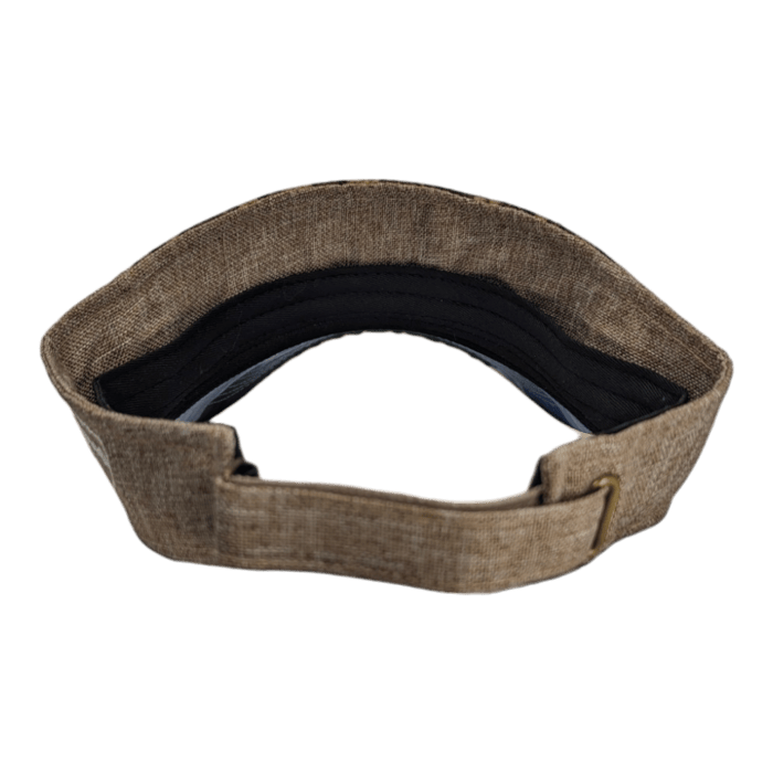 A close-up image of the Alpha Maui Mauka, a brown fabric belt with a brass buckle. The belt is looped back onto itself, showcasing the interior padding and stitching. The rustic texture evokes the spirit of Alpha Maui, and the clasp is visible on one side, reminiscent of timeless Ohana traditions.