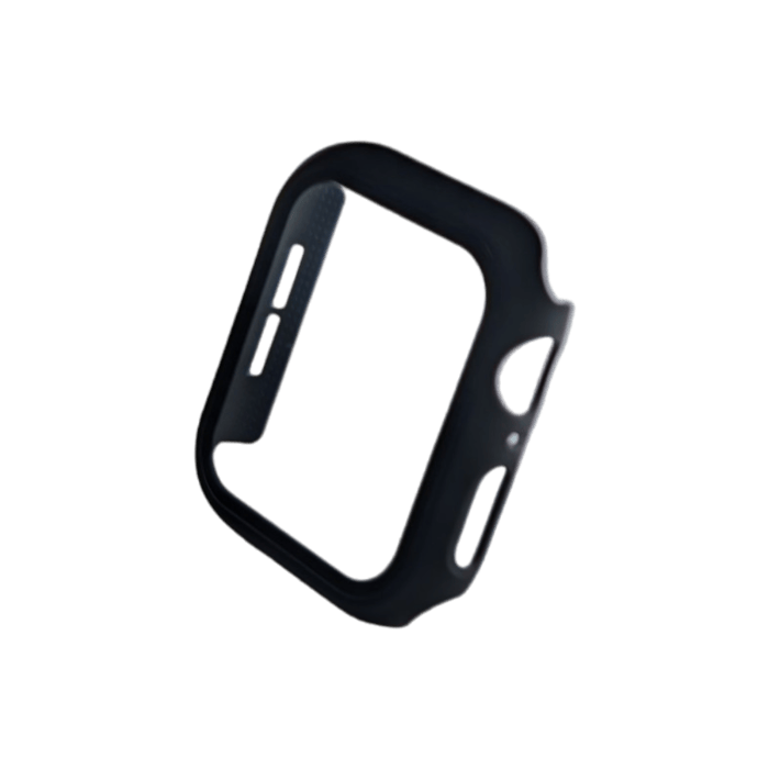 Introducing the Alpha Watch Cover for Apple Watches (38mm-49mm) in sleek black. This protective case features precision cutouts for buttons and sensors, ensuring full functionality. The case maintains a slim profile with rounded edges for a snug fit around your smartwatch. Inspired by the Ohana spirit, it's the perfect accessory whether you're in beach attire or formal wear.